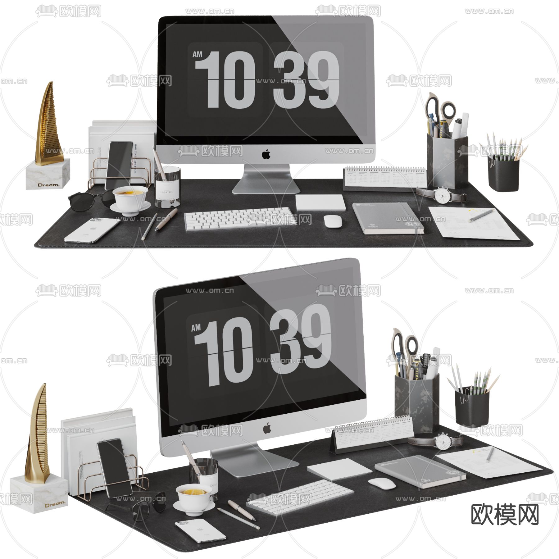 办公用品 电脑手机3d模型下载