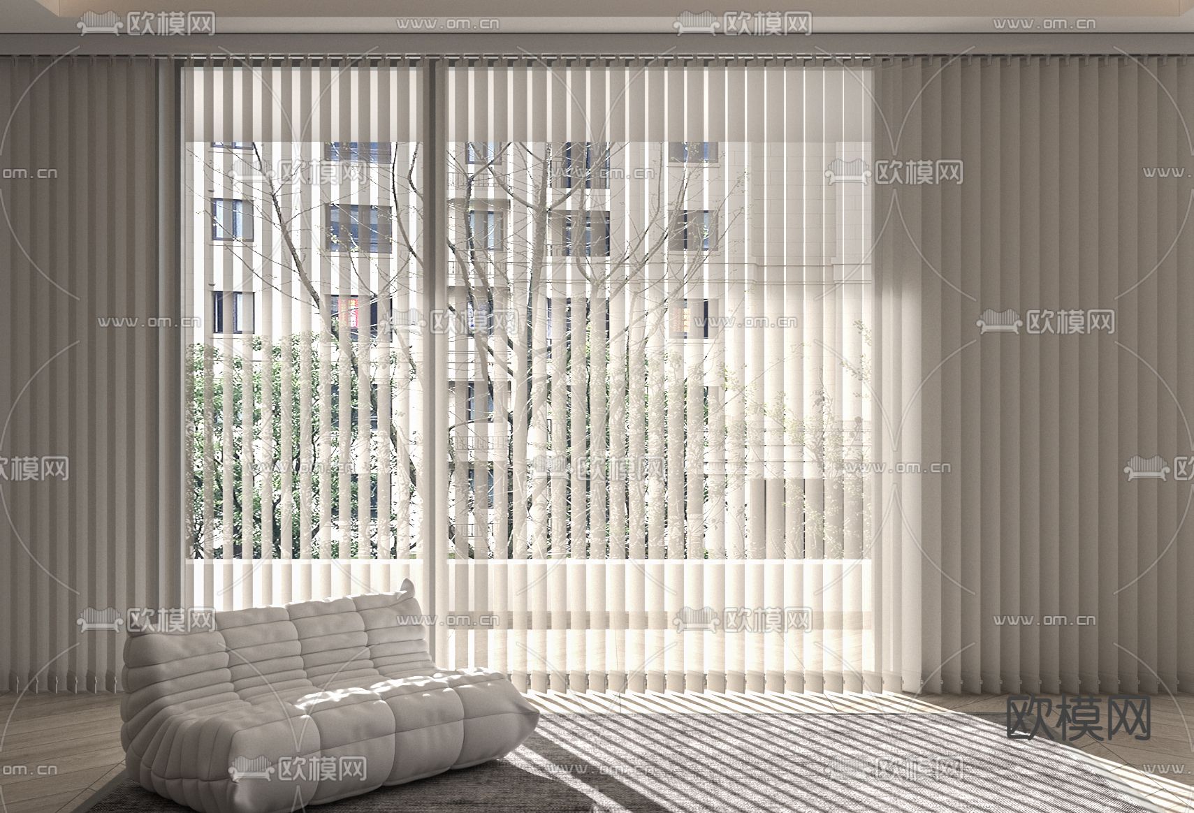 梦幻帘 窗帘 百叶帘3d模型下载