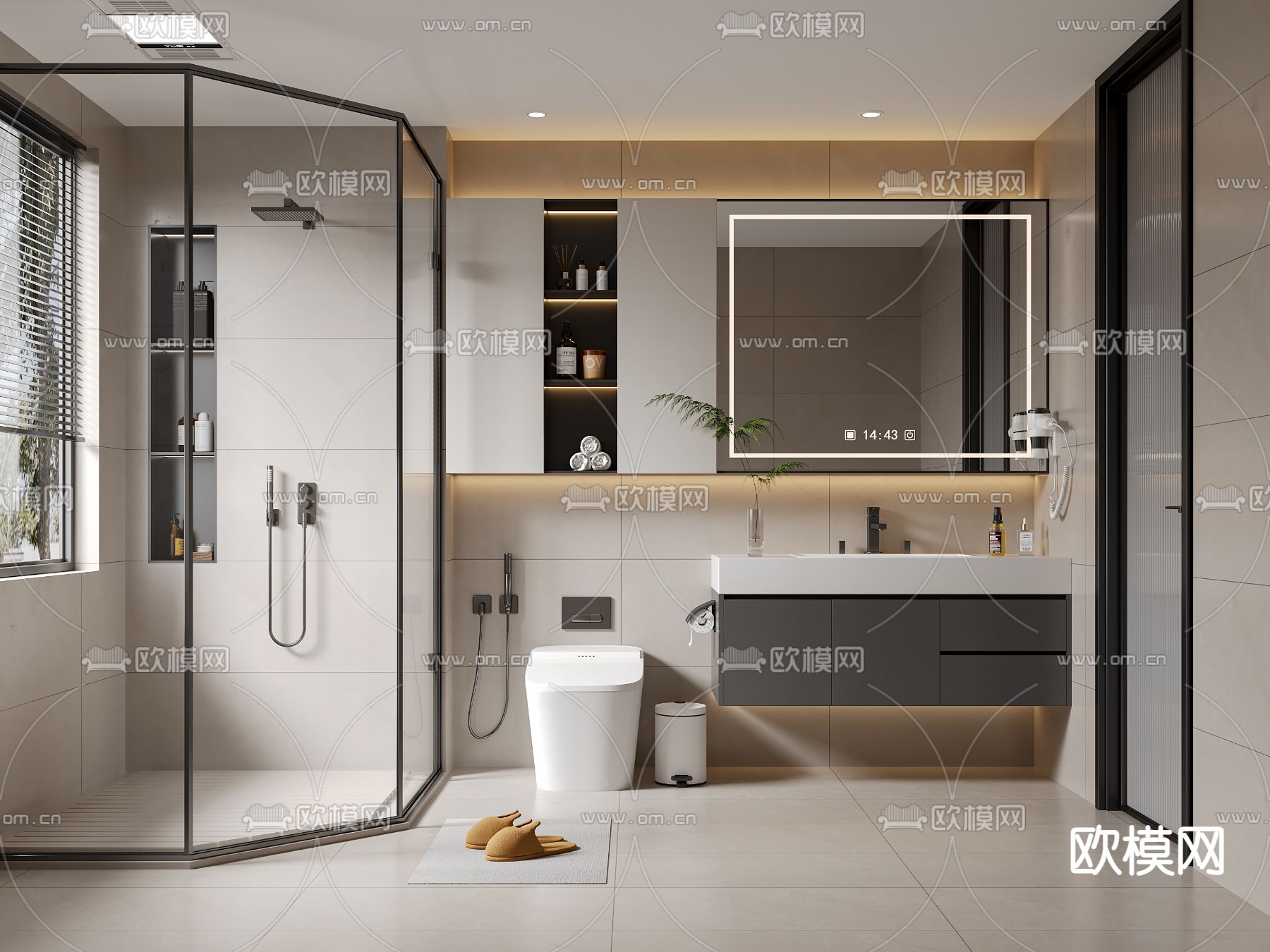 卫生间 浴室3d模型下载