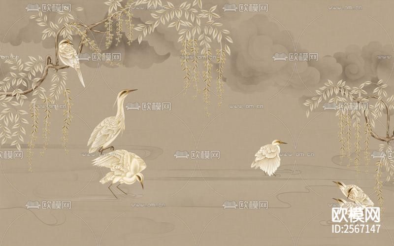 中式壁纸下载（渲染图7）