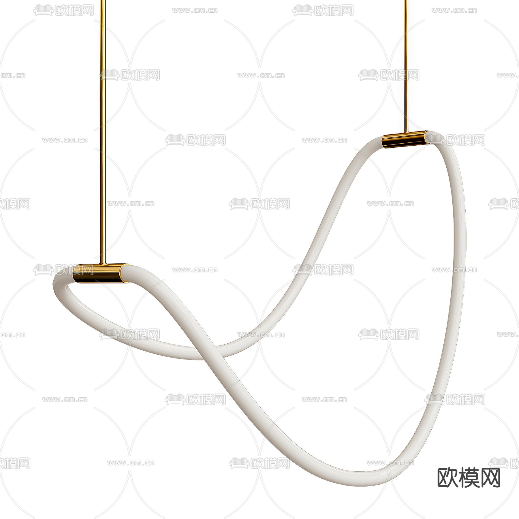 flos曲线吊灯 艺术吊灯3d模型下载