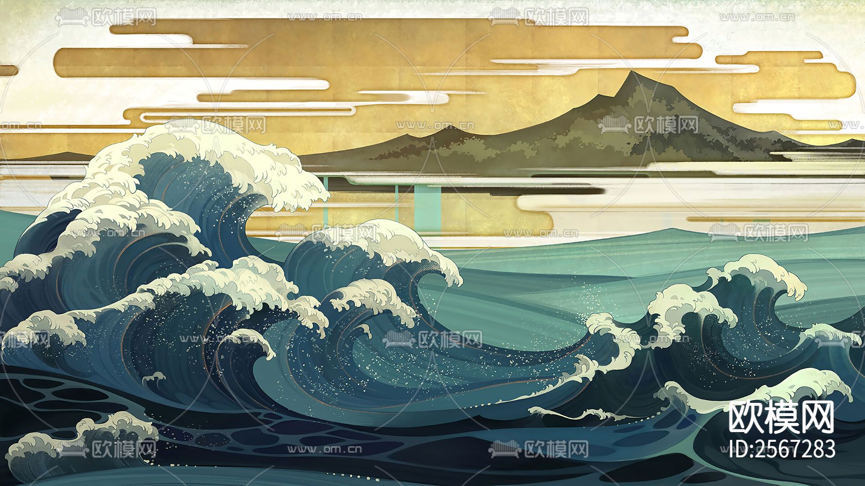 新中式壁纸下载（渲染图2）