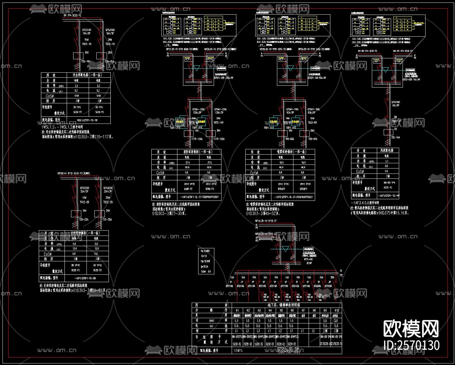 配电箱标准接线CAD节点大样下载（渲染图8）