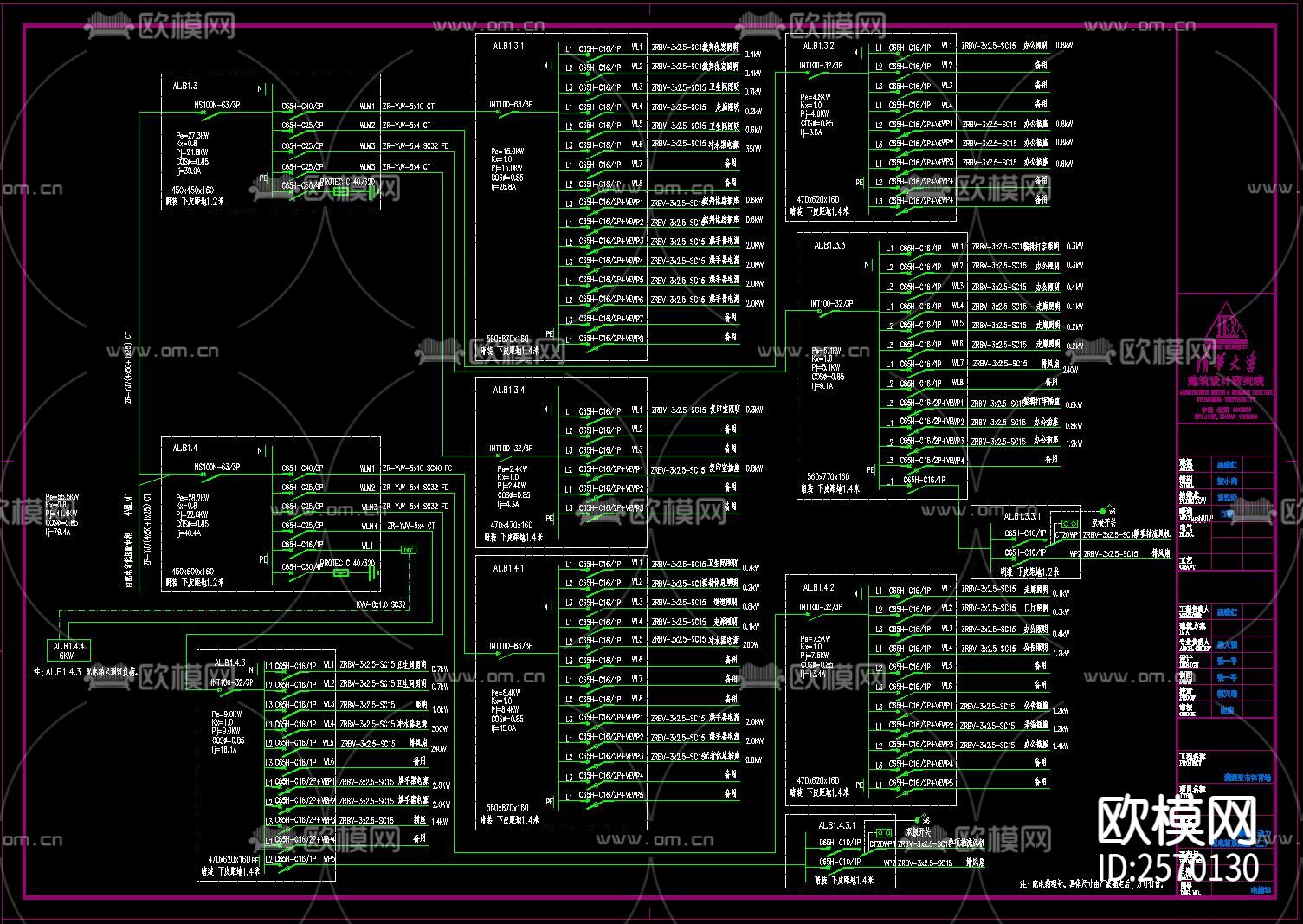 配电箱标准接线CAD节点大样下载（渲染图5）