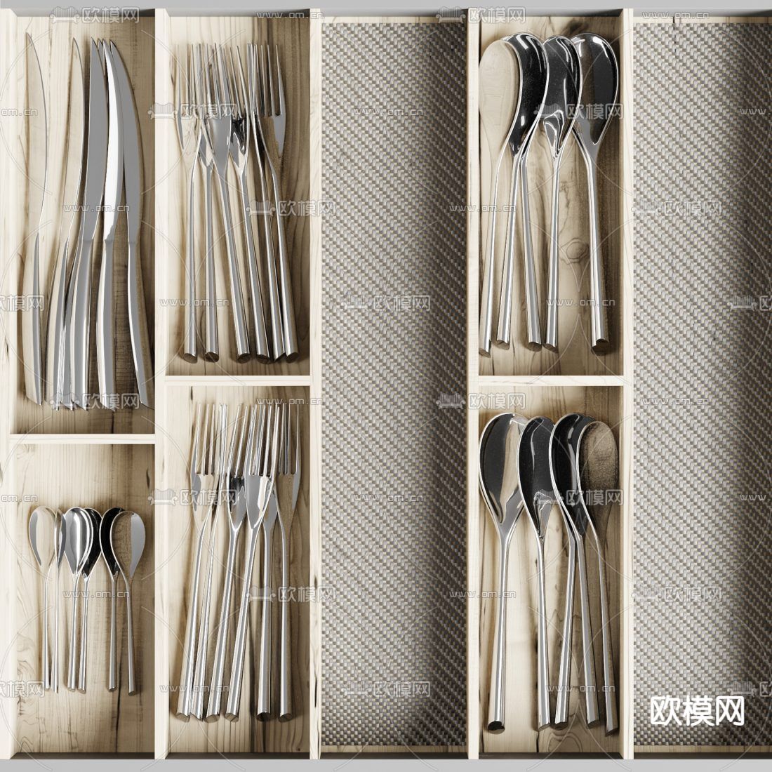 餐具 刀叉3d模型下载（渲染图3）