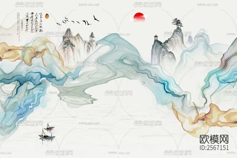 中式壁纸下载（渲染图4）