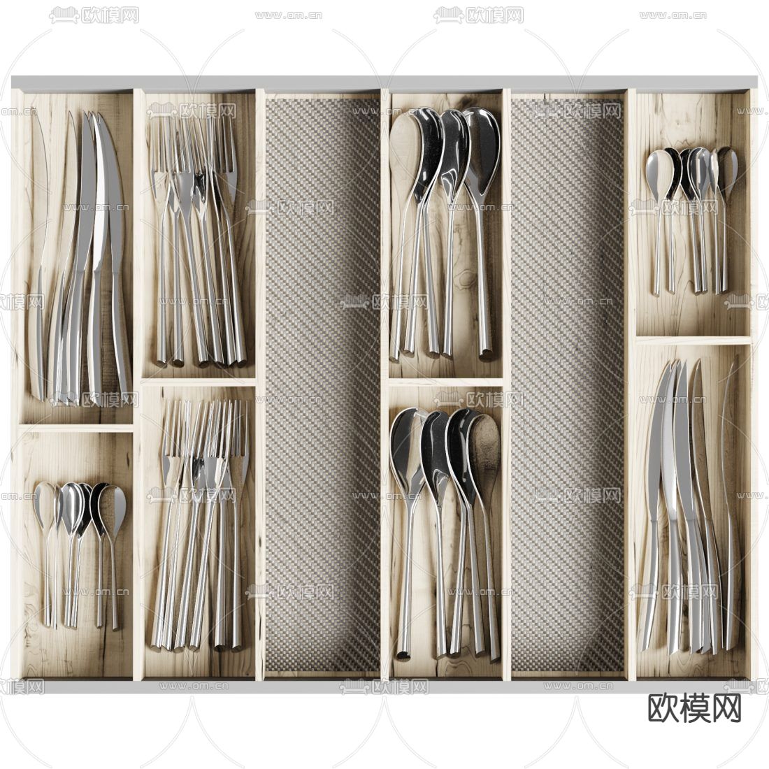 餐具 刀叉3d模型下载（渲染图2）