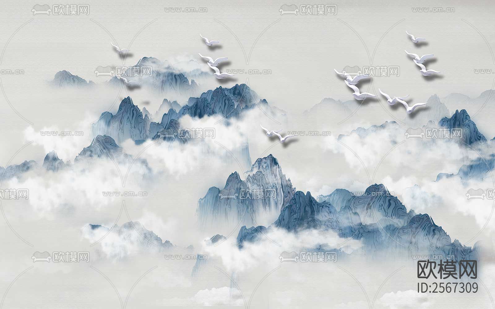 中式壁纸下载（渲染图10）