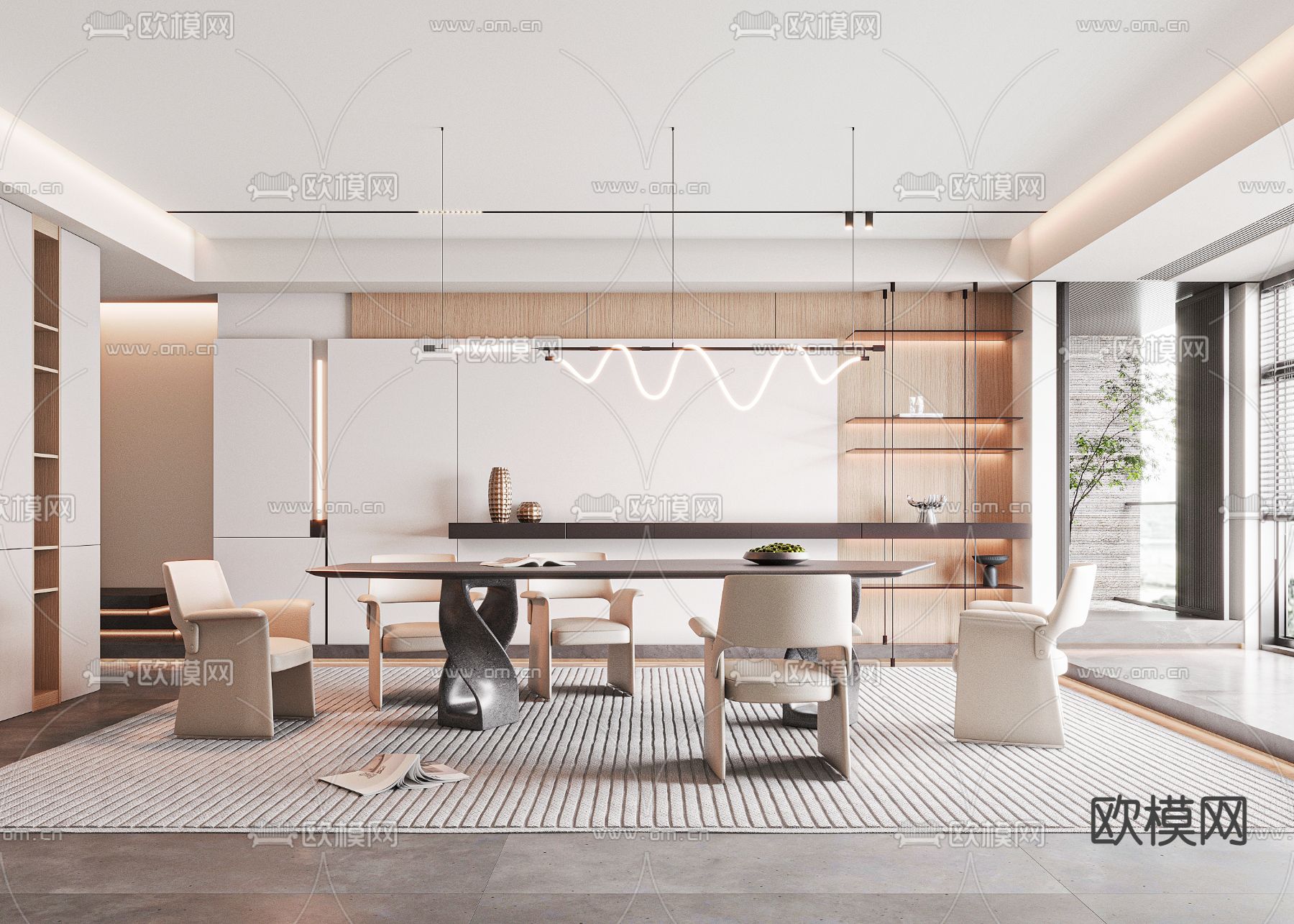 Poliform 餐厅3d模型下载_ID14020435_3dmax免费模型-欧模网
