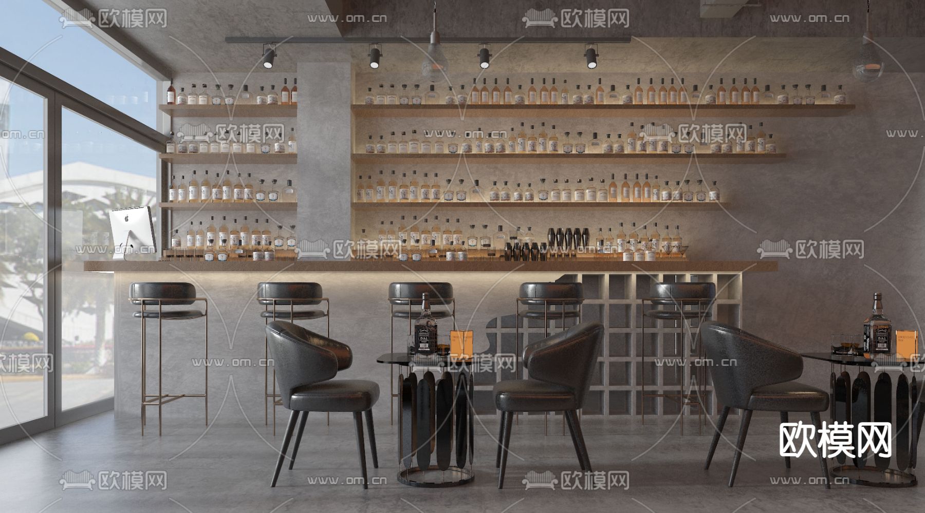 工业酒吧 清吧3d模型下载（渲染图5）