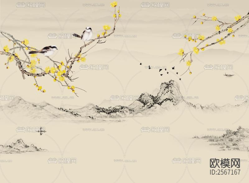 中式壁纸下载（渲染图1）