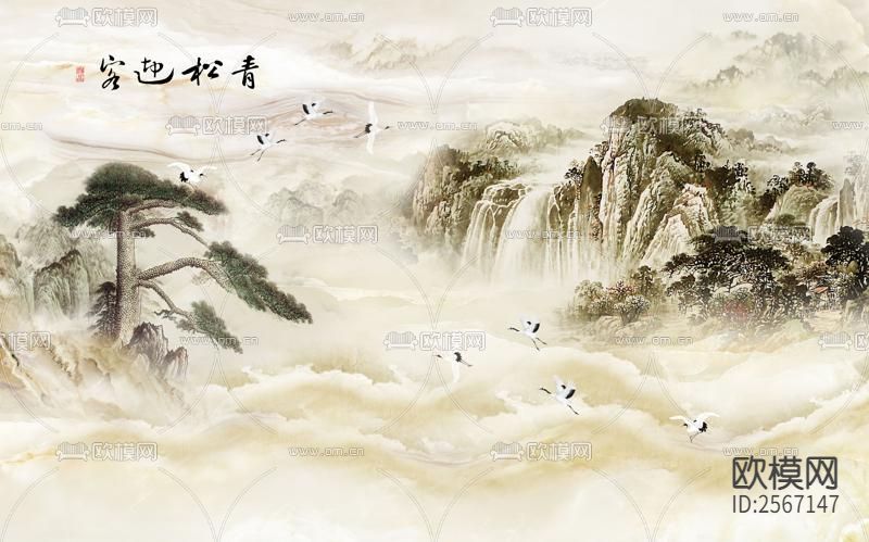 中式壁纸下载（渲染图4）