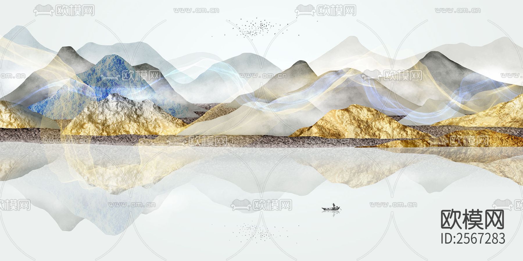 新中式壁纸下载（渲染图4）