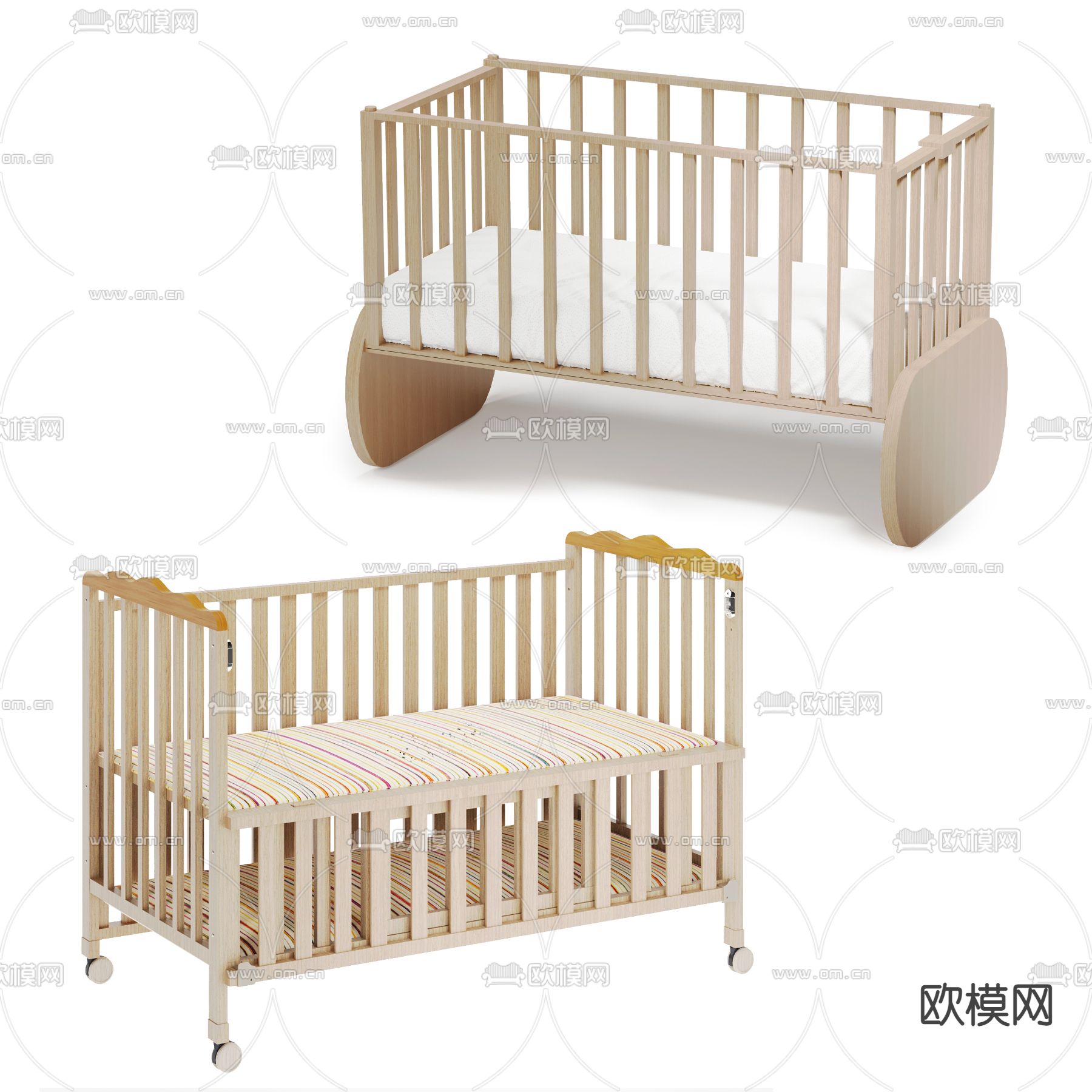 婴儿床3d模型下载
