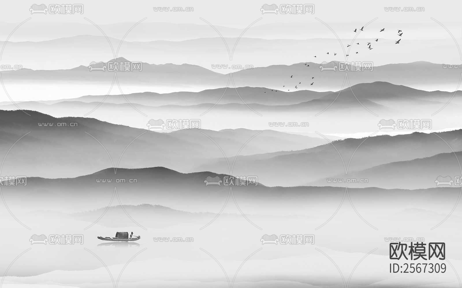 中式壁纸下载（渲染图6）