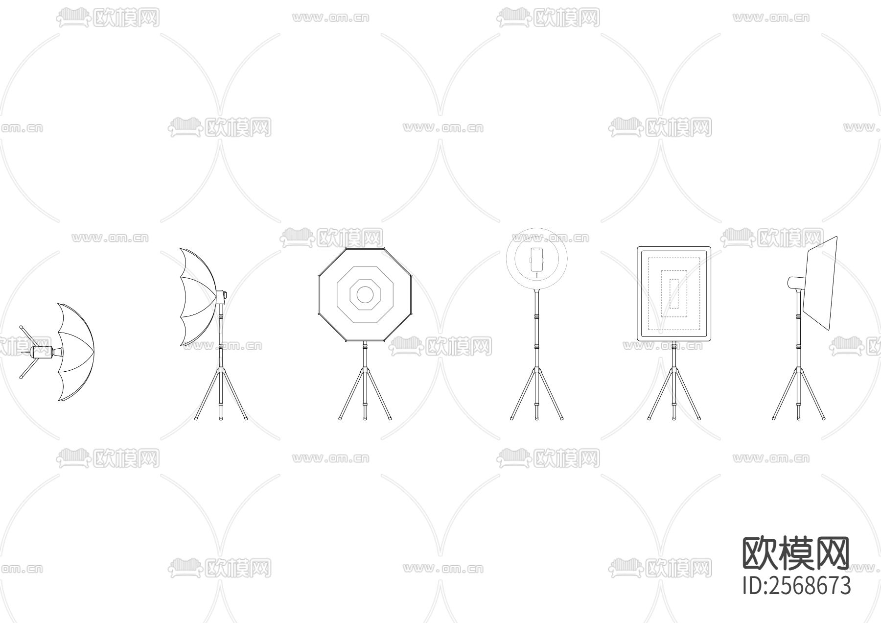 摄影器材CAD图库下载