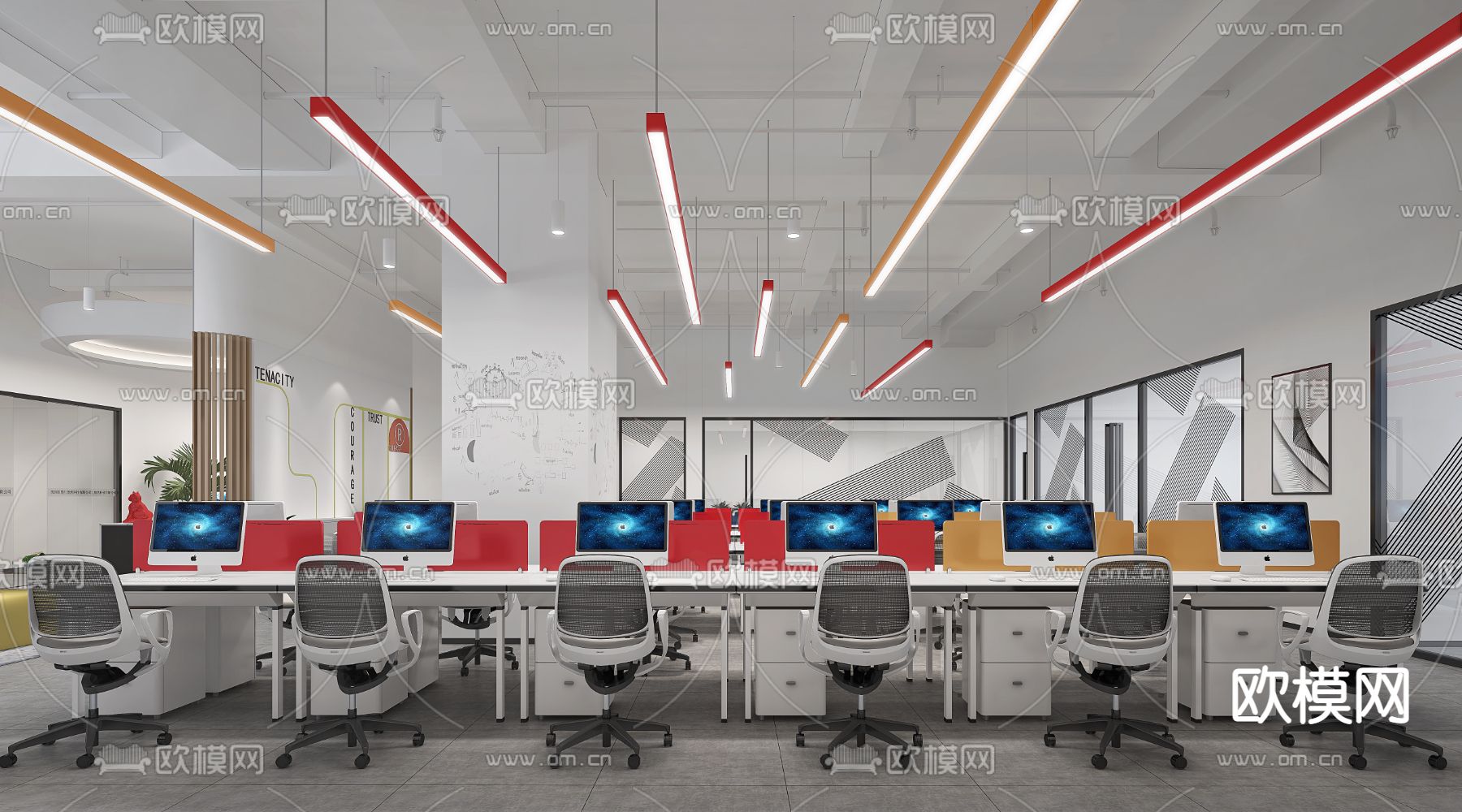 办公室 休息区3d模型下载（渲染图1）