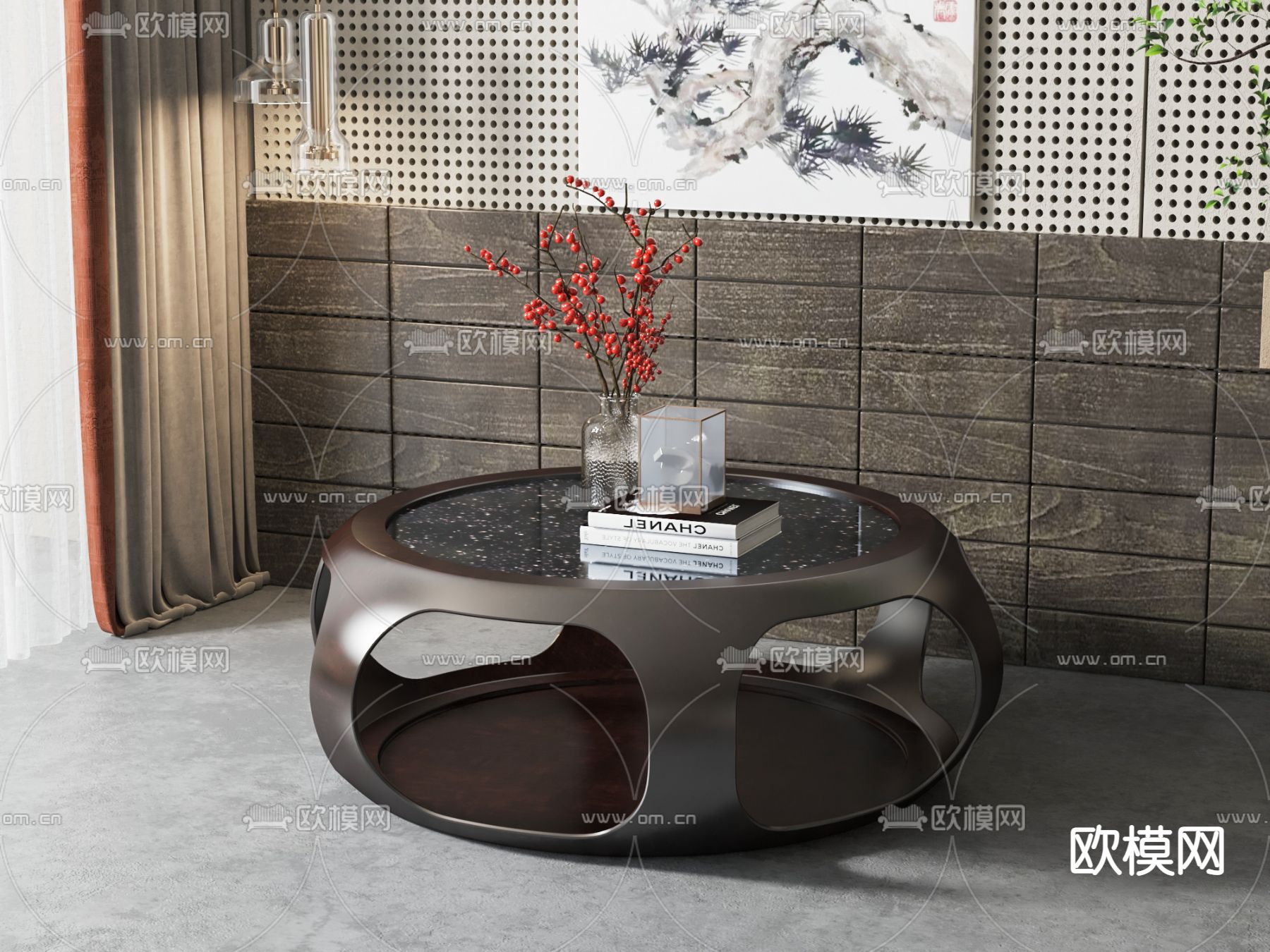 中式茶几3d模型
