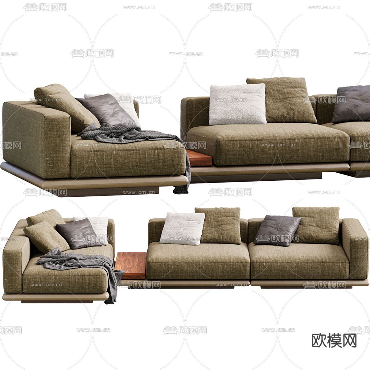 Minotti 多人沙发3d模型下载（渲染图3）