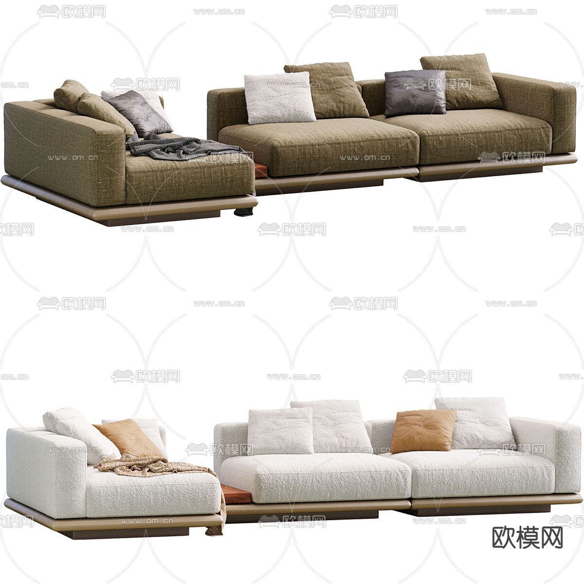 Minotti 多人沙发3d模型下载（渲染图4）