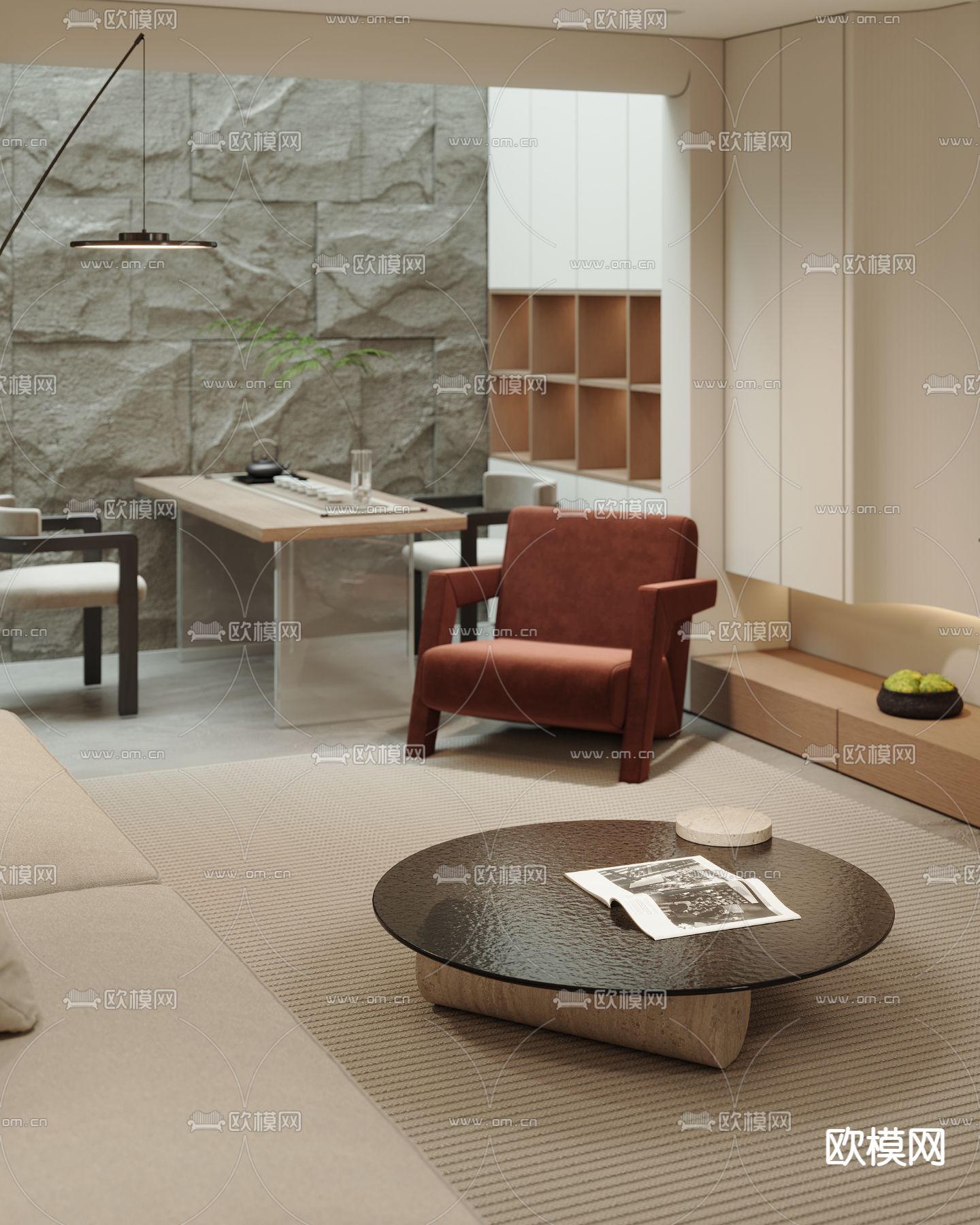 地下室 活动室 影音室 3d模型下载（渲染图4）