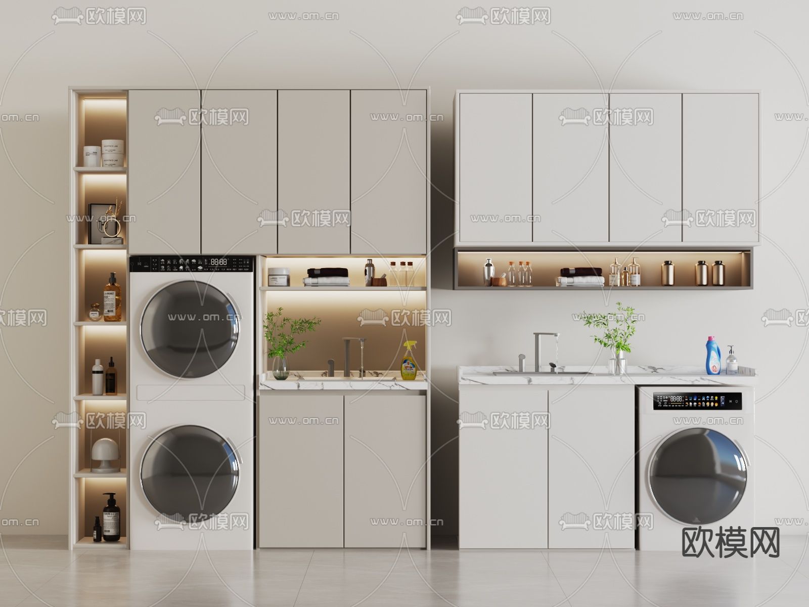 阳台柜 浴室柜 洗衣柜3d模型下载