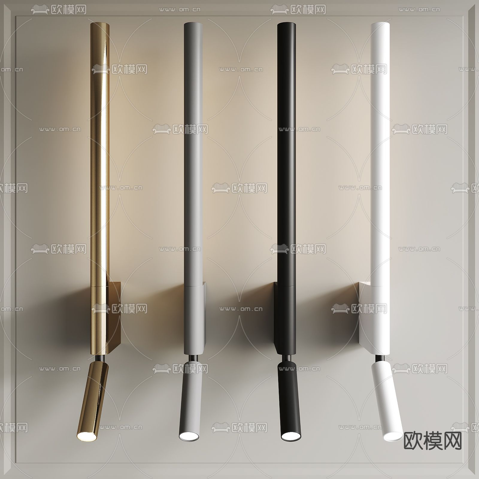 长条壁灯 线条壁灯3d模型下载