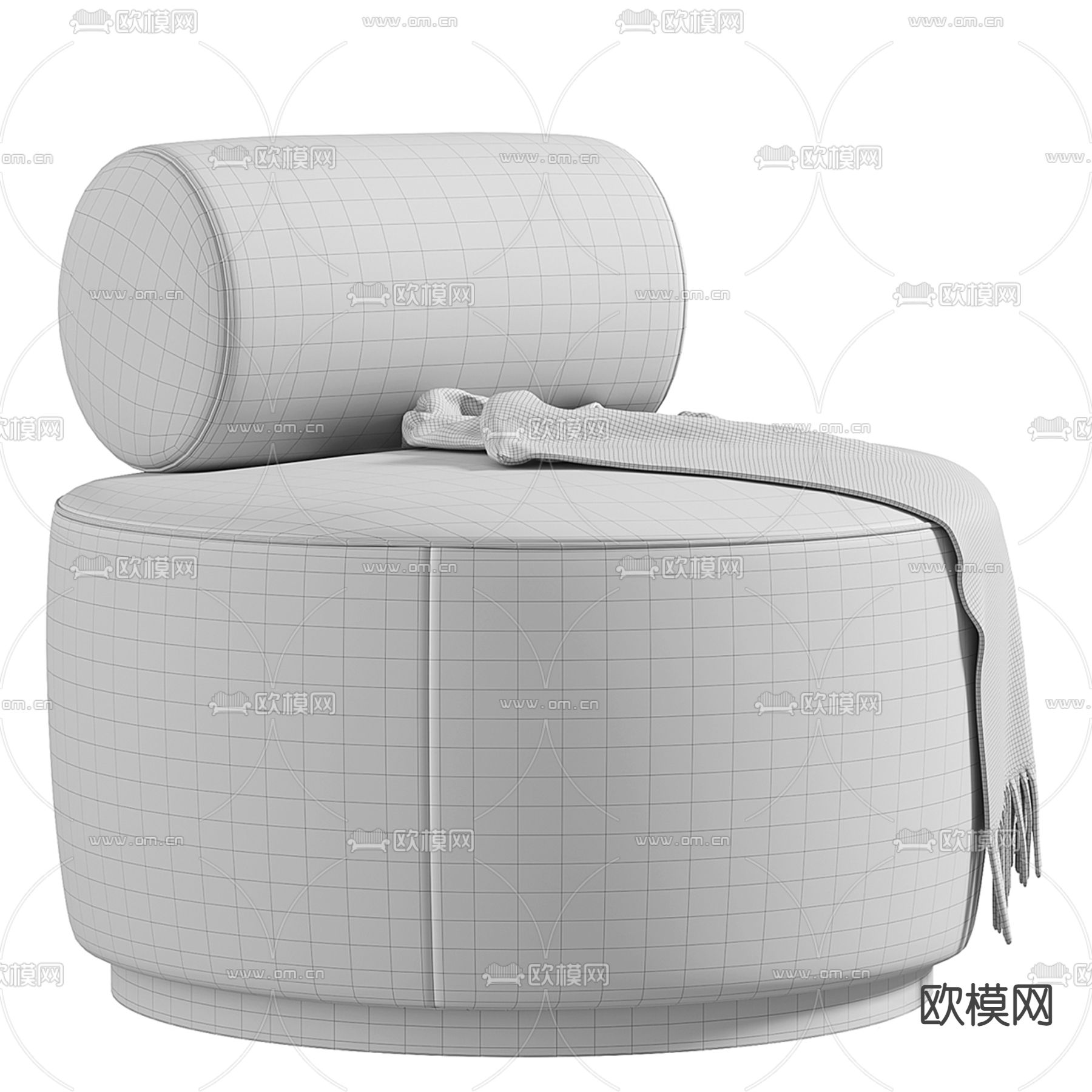 单人沙发3d模型下载（渲染图2）