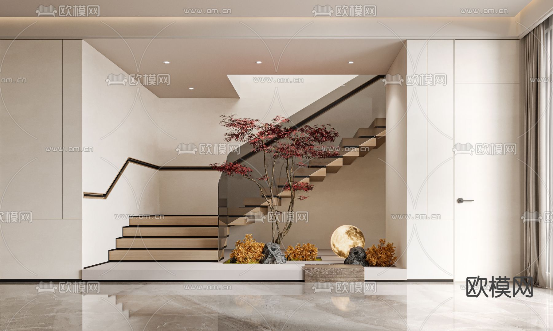 楼梯间景观 过道3d模型下载