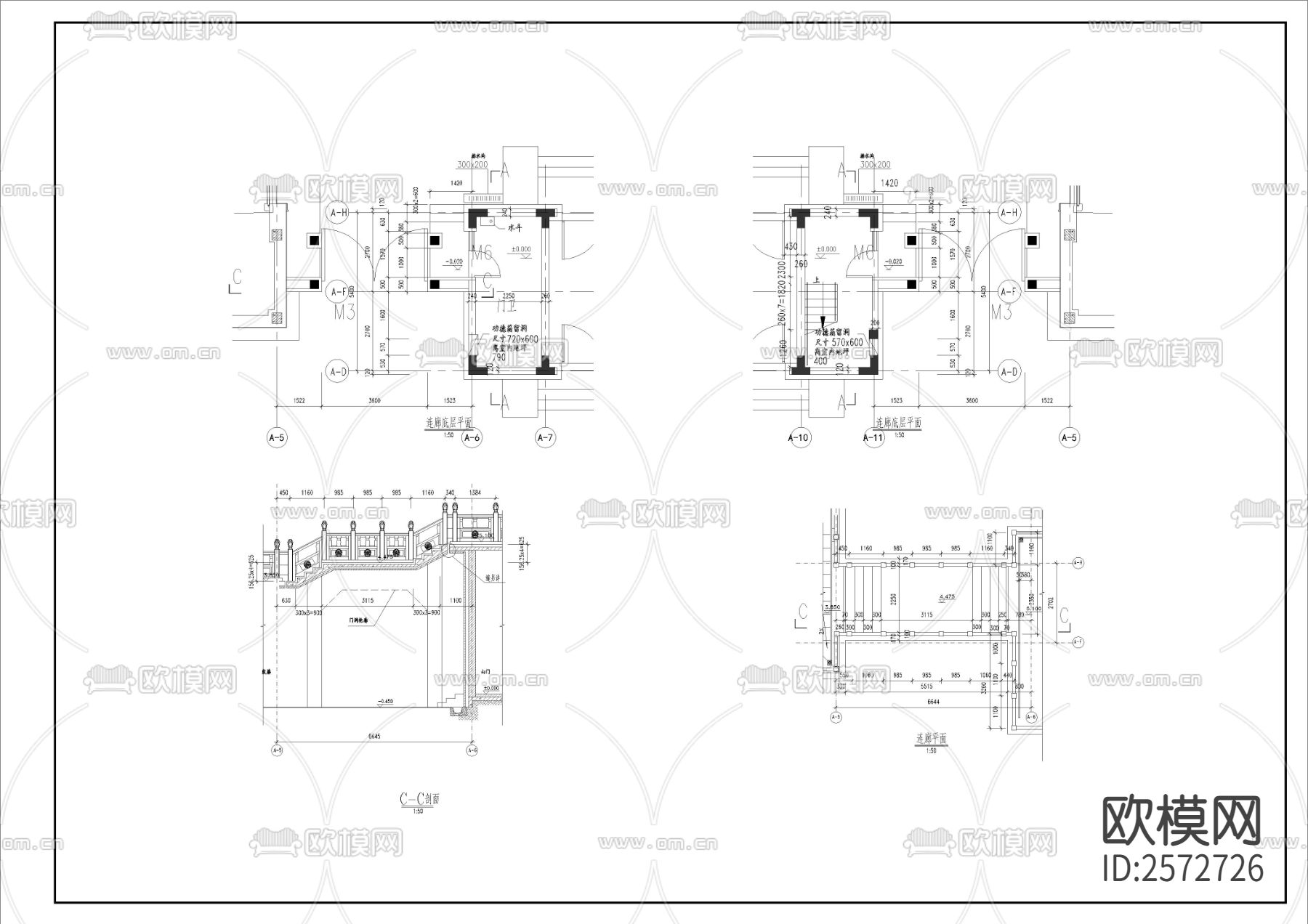 仿古城门建筑CAD施工图下载（渲染图8）