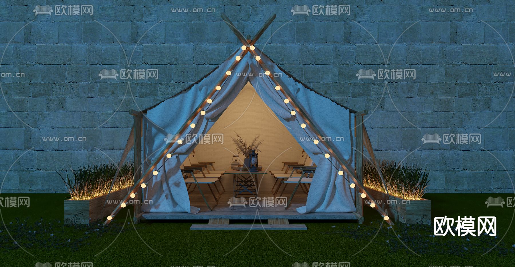 帐篷 露营地 蒙古包3d模型下载