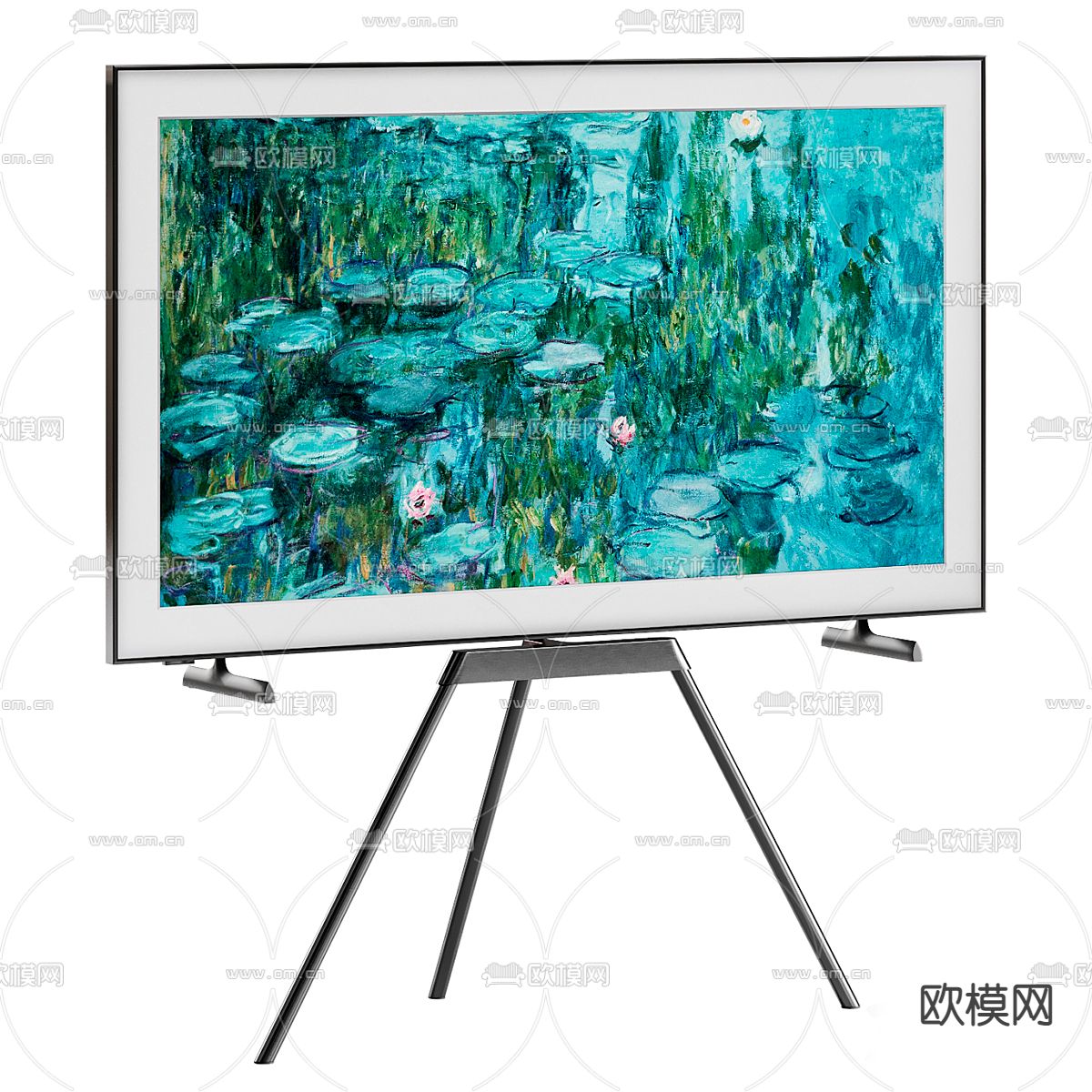 Sumsung 画境电视机 支架电视3d模型下载（渲染图3）