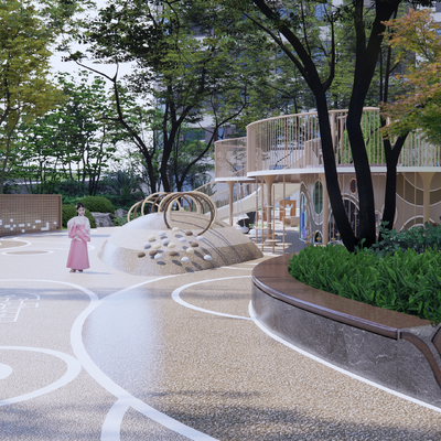  现代儿童活动区su模型 