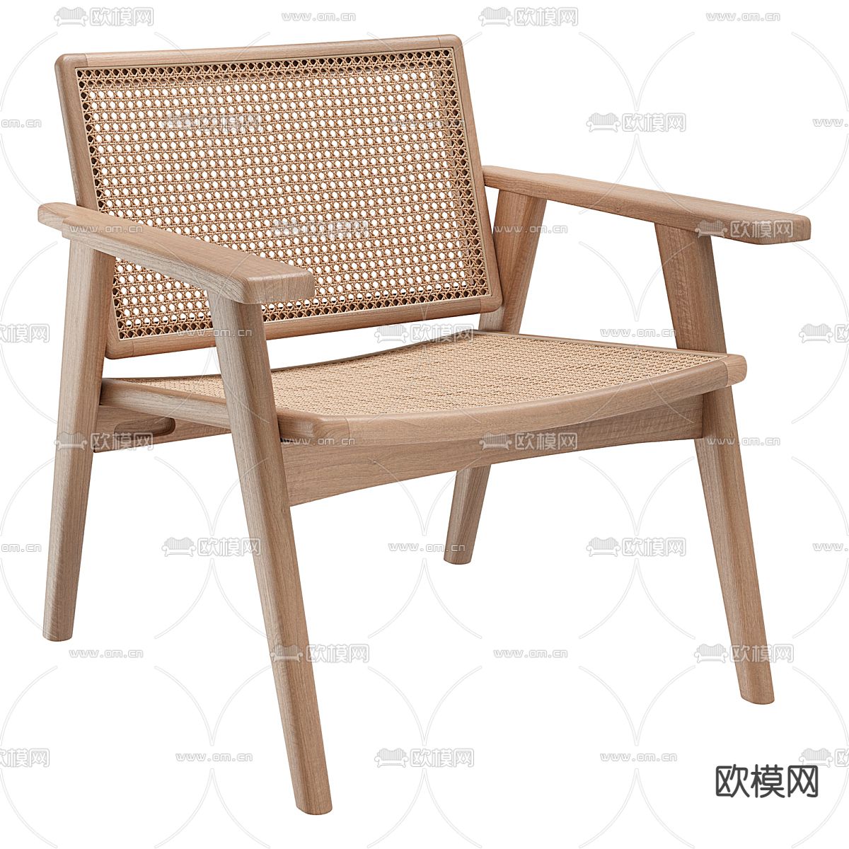 侘寂椅子 休闲椅3d模型下载（渲染图1）