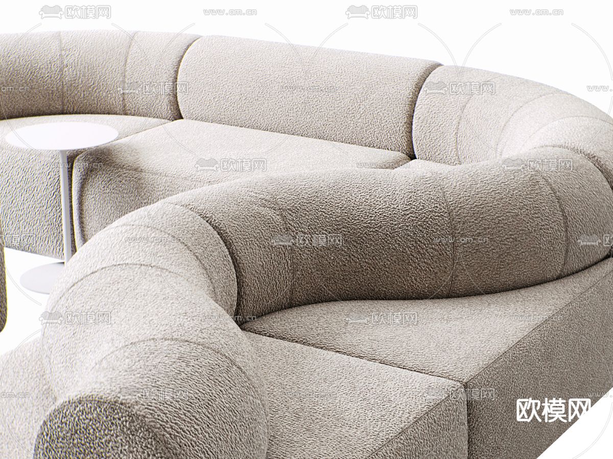 Derlot 洽谈沙发 公共沙发3d模型下载（渲染图3）