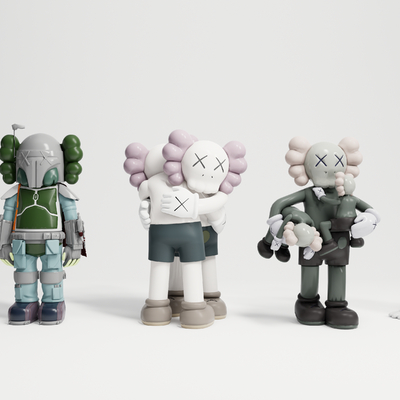  现代潮玩 雕塑su模型 