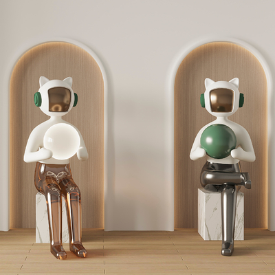  潮玩 雕塑摆件su模型 