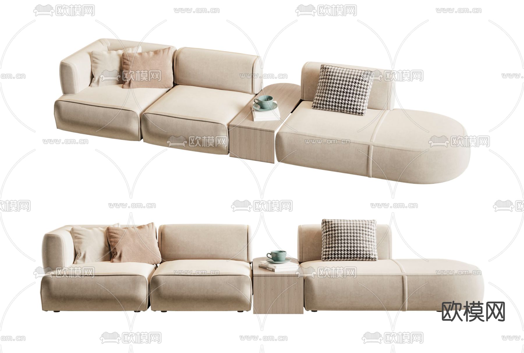 Poliform 多人沙发su模型下载（渲染图1）