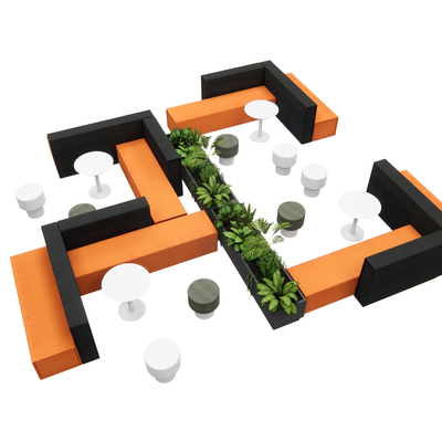  办公休闲沙发su模型 