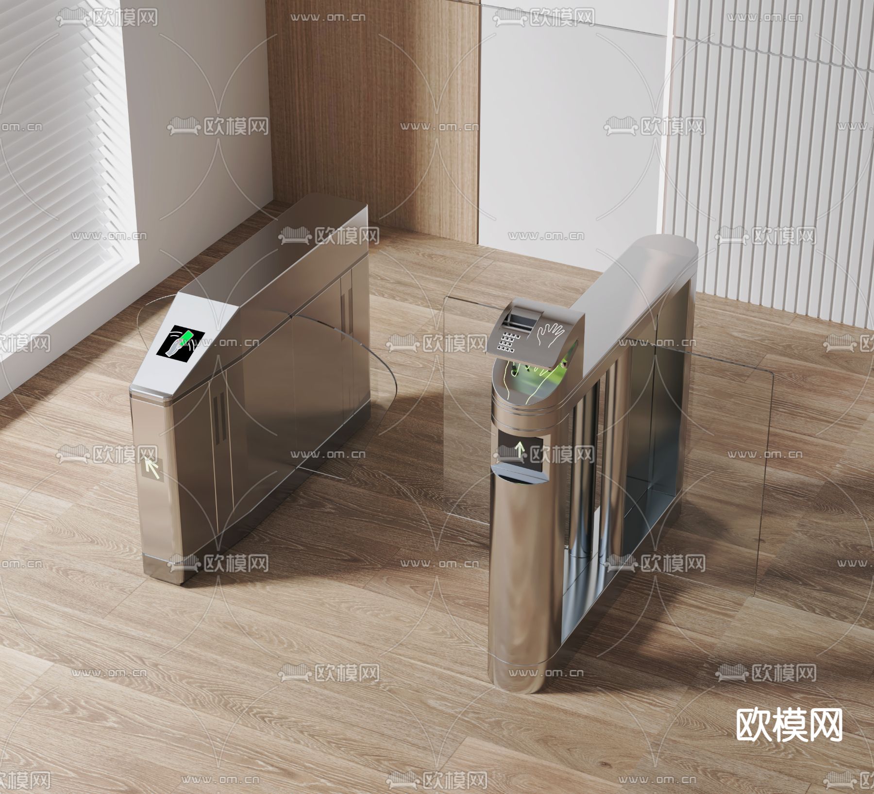 通道闸机 门禁机3d模型下载
