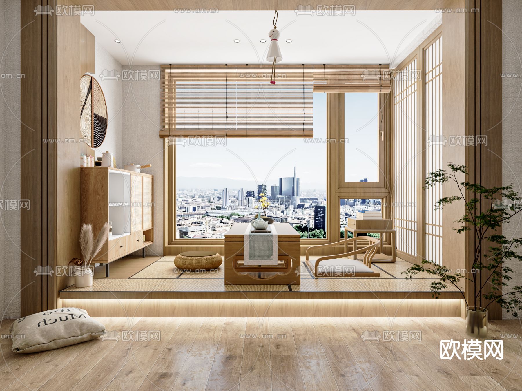 日式茶室su模型下载