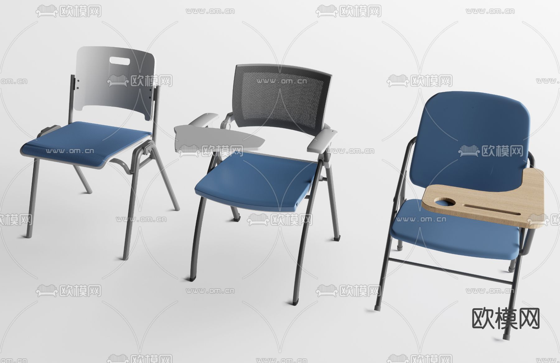 会议椅 培训椅3d模型下载