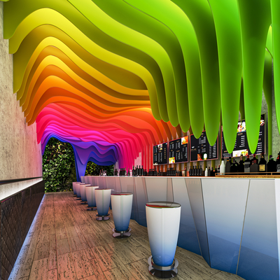  酒吧 清吧su模型 