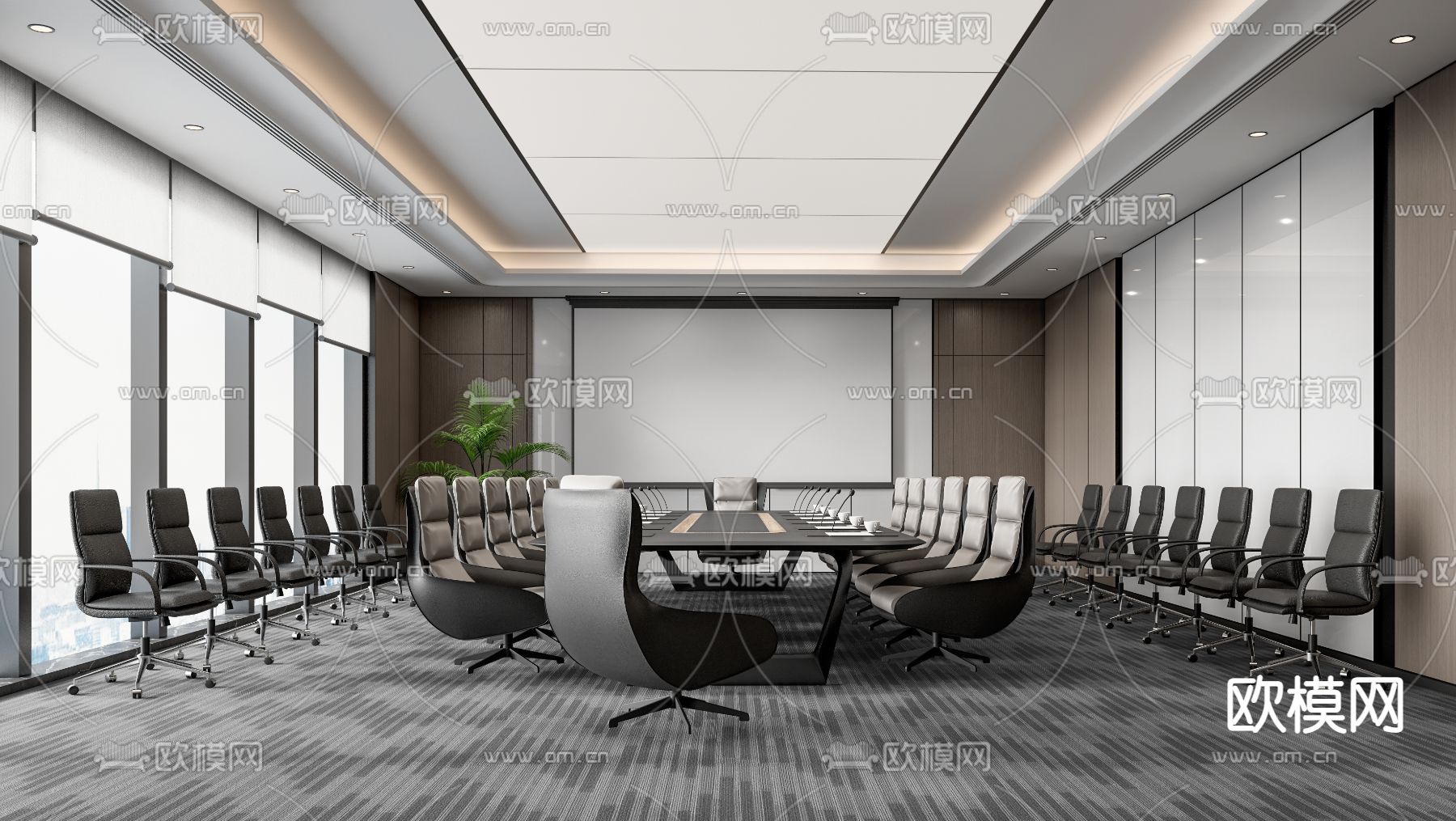 Cassina 现代会议室3d模型下载