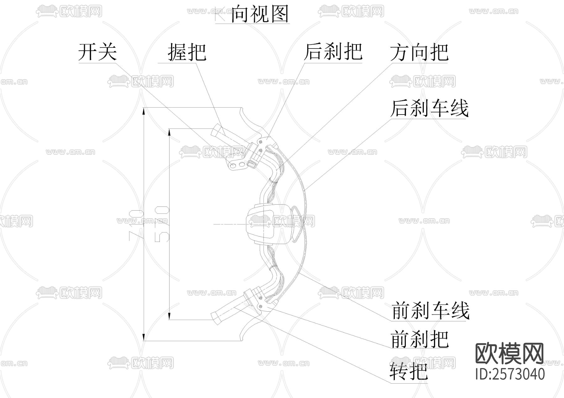 电动自行车CAD节点大样下载（渲染图4）