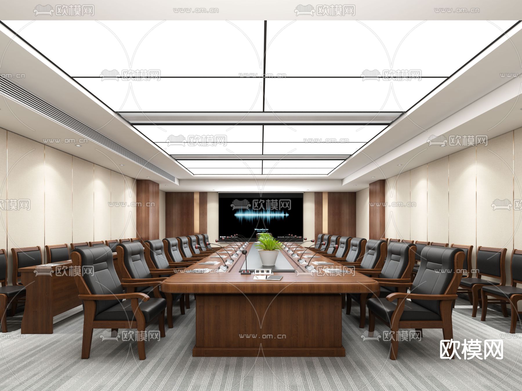大会议室su模型下载（渲染图1）