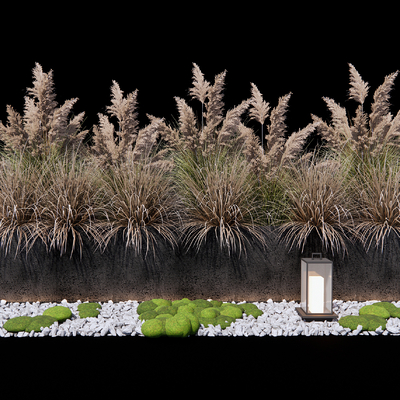  现代花草花箱su模型 