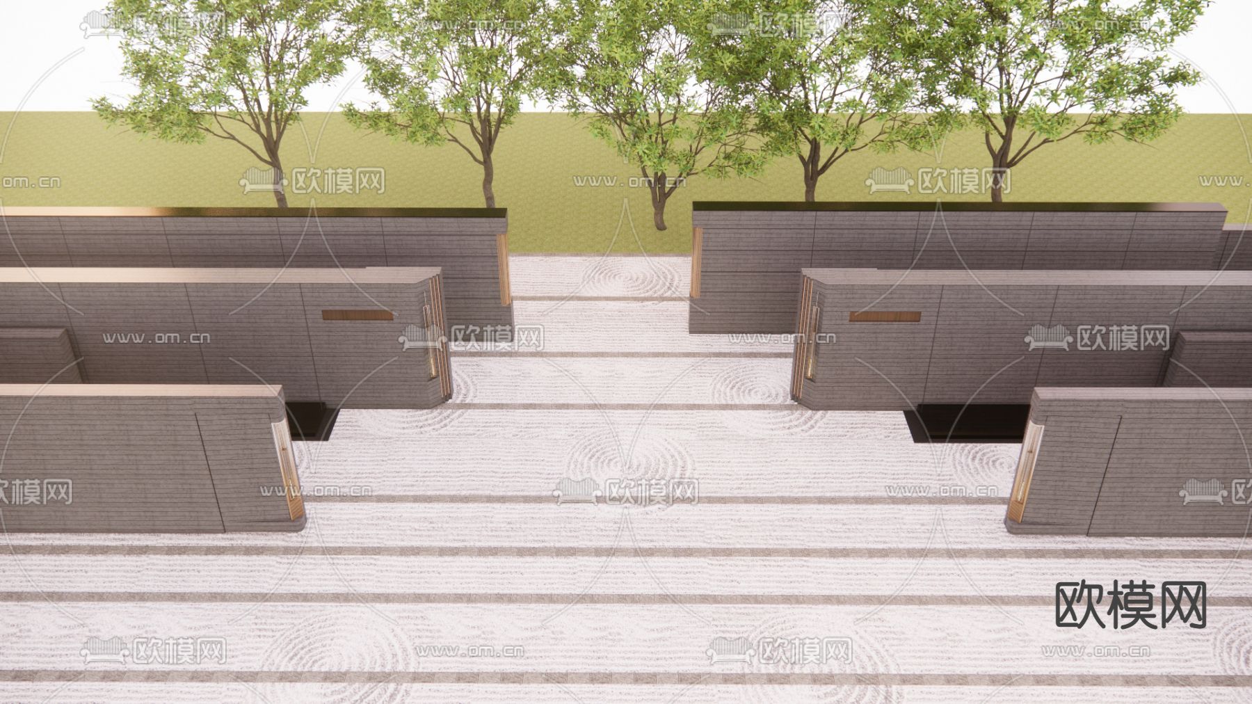 现代景墙su模型下载_ID14026487_sketchup模型下载-欧模网