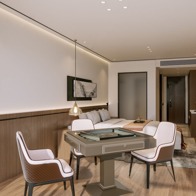  酒店客房 大床房su模型 