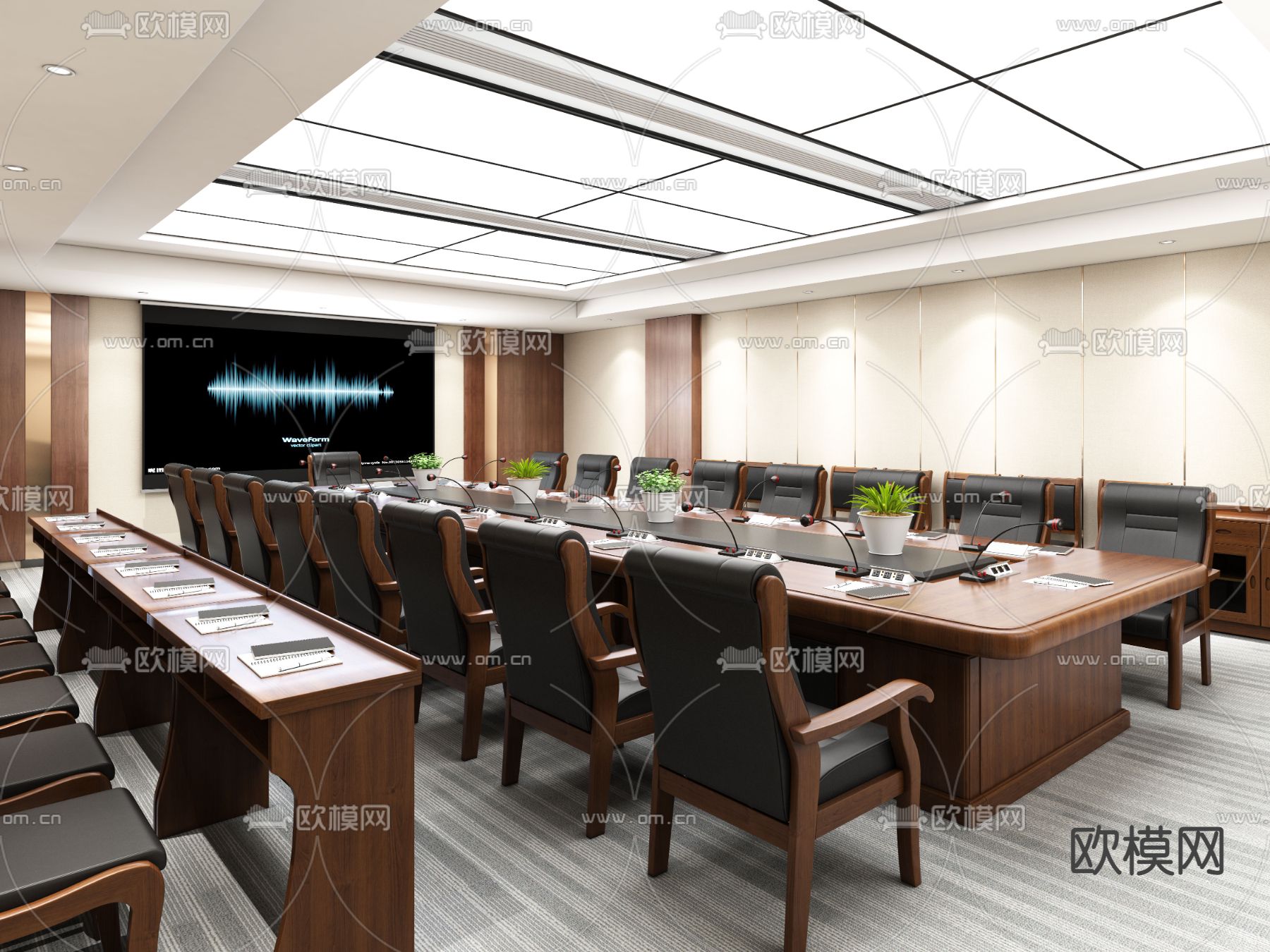 大会议室su模型下载（渲染图2）